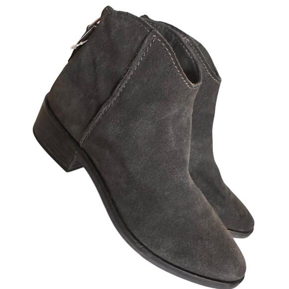 Dolce Vita Gray Suede Tucker Ankle Bootie Charcoal Zip Up Boho Western Sz. 7.5 - Picture 5 of 16